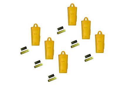 6 - fits Style 18 Series Mini Excavator/Backhoe Bucket Dirt Tooth w/Pin Kit