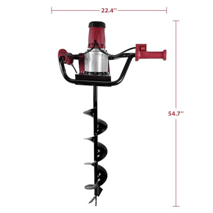 1500W Electric Post Hole Digger with Reverse, 6" Bit, 110V