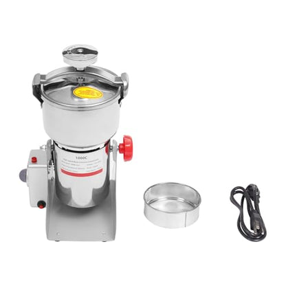 Grain Mill Grinder,1000g High-pressure Food Grain Mill,Stainless Steel Seeds Flour Nut Pill Wheat Corn Herbs Spices & Seasonings Dry Grinder Electric Machine