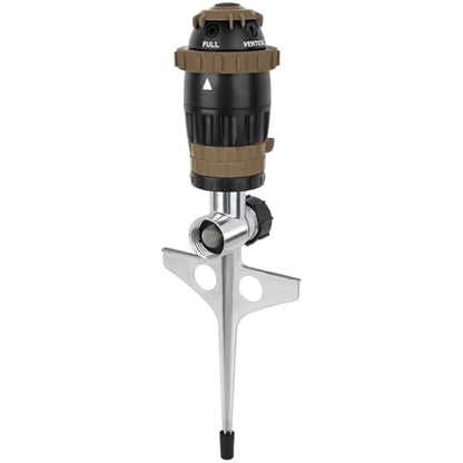 RESTMO Gear Drive Sprinkler with Metal T-Spike Base,Brown - color: Brown, size: 1 Pack