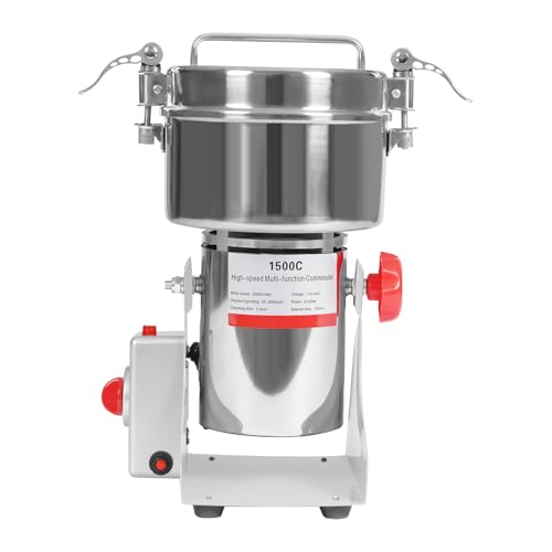 4100W Electric Grain Mill Grinder - 1500g Stainless Steel Flour Pulverizer for Corn, Cereals & Spices | 30000r/min High-Speed Grinder Machine for Home & Kitchen Use