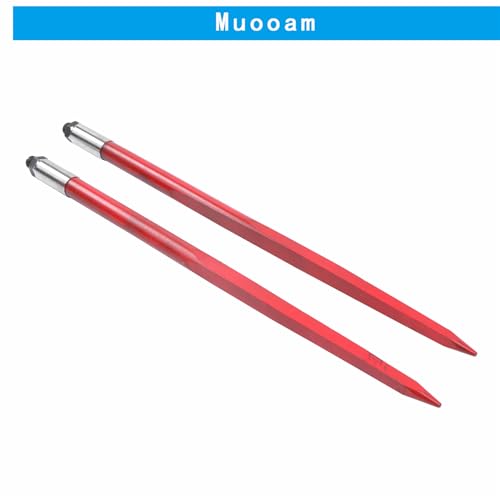 2PCS Hay Bale Forks 43In 3000 lbs Quick-Change Interface