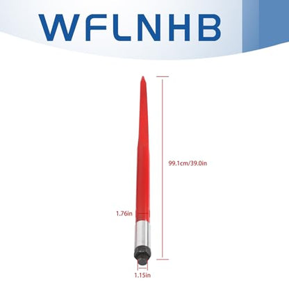 WFLNHB 39 Hay Bale Spear 3000 lbs Capacity Red Coated Bale Forks