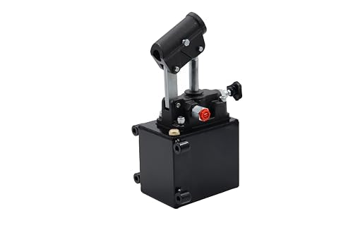 Spare Parts Holland - Single Acting Hydraulic Piston Hand Pump with Release Knob, Hand Operated Hydraulic Pump 3/8" NPTF Ports (1.5 CID 1 Qrt Tank (0.27 Gal) - size: 1.5 CID 1 Qrt. tank (0.27 Gal)