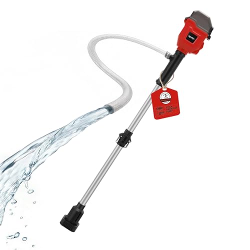 Cordless Stick Water Transfer Pump Compatible with Milwaukee 18V Battery - color: Red