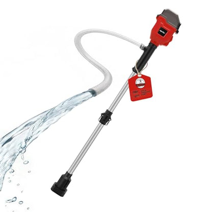 Cordless Stick Water Transfer Pump Compatible with Milwaukee 18V Battery - color: Red