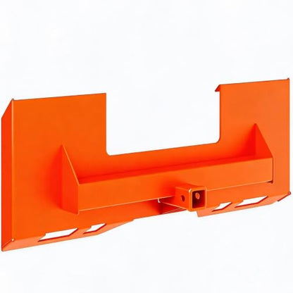 Garvee 1/4" Skid Steer Mount Plate w/ 2" Removable Trailer Hitch Receiver - color: Orange