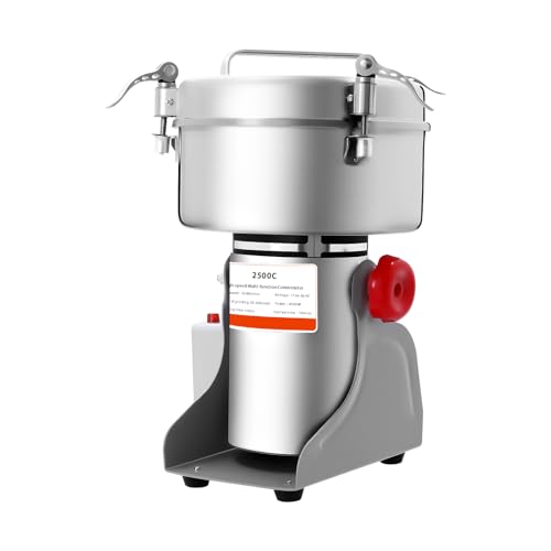 2500g Electric Grain Mill Grinder, 4500W Stainless Steel Grain Grinder, High-Speed Pulverizer Powder Flour Mill Machine for Dry Grains Spices Seeds Coffee Corn Herbs, Commercial & Home Use - size: 2500g, 4500W-Type 1