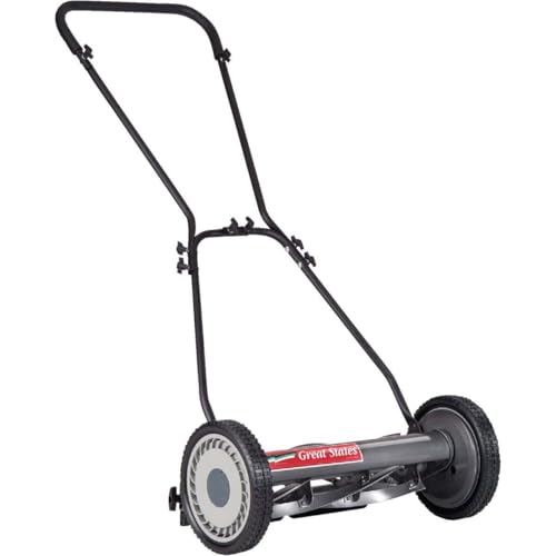 Great States 815-18 18-Inch 5-Blade Push Reel Lawn Mower, Grey - size: 18-Inch, 5-Blade