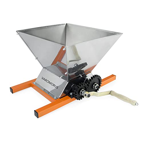 Varomorus Manual Soft Fruits Vegetables Berries Grape Crusher Grinder 7 Gallons (Stainless Steel)