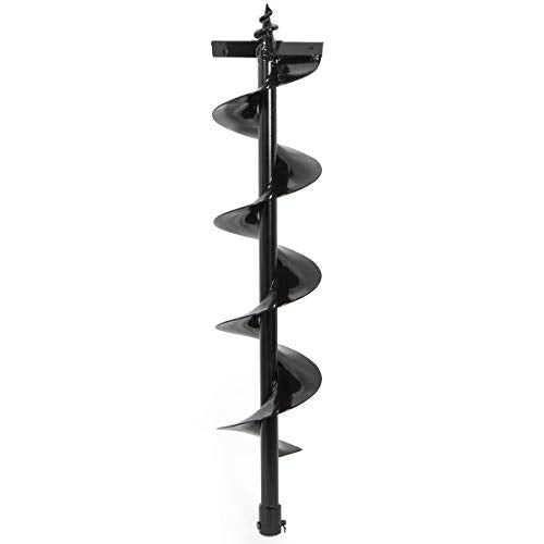 XtremepowerUS Replacement Auger Bit 6" inch for Post Holes Earth Digger Planting Drill Fence Hole Maker Machine Shaft Size 3/4" - size: 6"