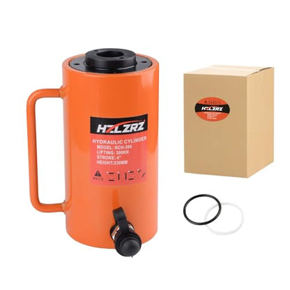 HZLZRZ 30T Hydraulic Cylinder Jack Hollow Single Acting Hydraulic Ram Cylinder, Hydraulic Lifting Cylinders 4"(101mm) and Porta Power Kit (RCH-304) - style: RCH-304