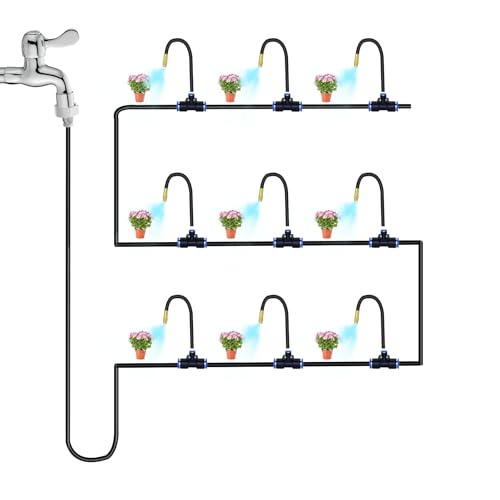 49.21Ft Drip Irrigation Kit System, 360° Bendable Garden Irrigation System - size: 49.21Ft