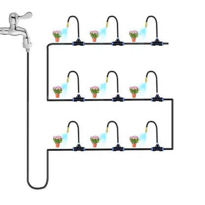 49.21Ft Drip Irrigation Kit System, 360° Bendable Garden Irrigation System - size: 49.21Ft