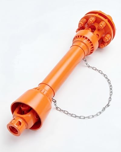 Heavy Duty Series 4 PTO Shaft, 1-3/8" 6-Tooth Both Ends, Adjustable Telescopic Drive Shaft with Slip Coupling, Fits Brush Hog, Finish Mower & Rotary Cutter – Orange, 31.5-41 inches