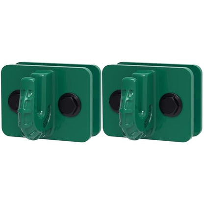 Insaga 3/8" Tractor Bucket Hooks - 2 Pack Forged Steel Bolt-On Grab Hooks - color: Dark Green-2Pack