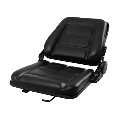 Universal Forklift Seat, Fold Down Tractor Seat with Adjustable Angle Back and Micro Switch Lawn Mower Seat for Tractor Loader Excavator… - style: with Adjustable Angle Back