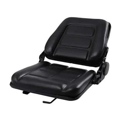Universal Forklift Seat, Fold Down Tractor Seat with Adjustable Angle Back and Micro Switch Lawn Mower Seat for Tractor Loader Excavator… - style: with Adjustable Angle Back