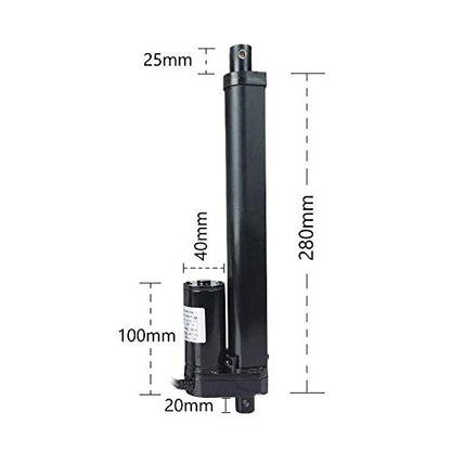 DC HOUSE 8 Inch 8" 225lbs Linear Actuator Motor 1000N DC12V with Mounting Brackets Multi-Function - size: 8"/200mm