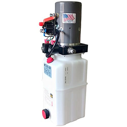 KTI-12VDA6Q Compact 12 VDC Hydraulic Power Unit Single Double Acting and 6 Quart Capacity for Smooth Operation