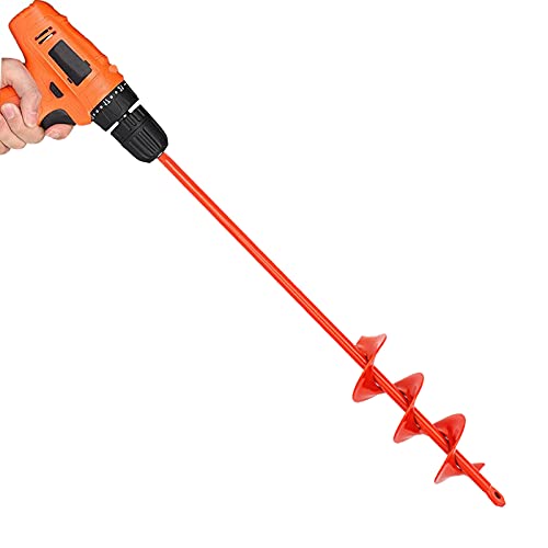 MAXCCINO Auger Drill Bit for Planting 2"(D) x14.5(L), Garden Ground Earth Spiral Drill Bit for 3/8" Hex Drive Drill, for Post Hole Digger Bulb Bedding Digging Plant Rapid Planter - size: Set of 1: 2"(D) x14.5"(L)