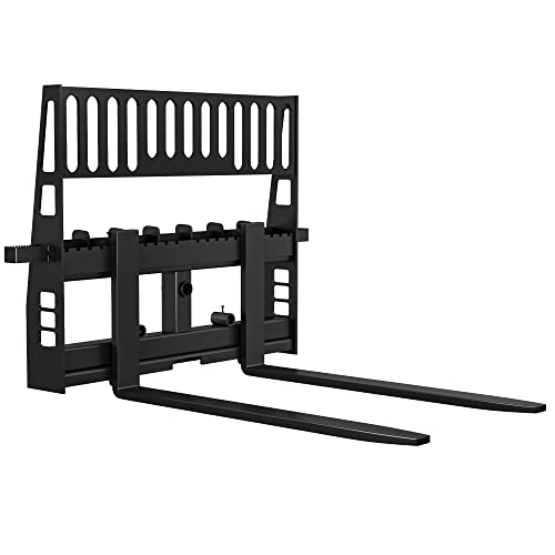 YITAMOTOR 45" 4000 lbs Pallet Forks Frame Attachment & 48" Forklift Blades - color: Black