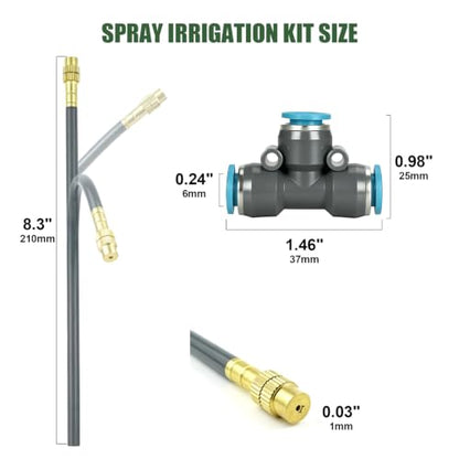 Drip Irrigation System, 200FT 1/4“ Universal Tubing, 360° Adjustable Copper Nozzle, Quick Connect Leak-Proof Watering System, DIY Garden Irrigation Kit for Outdoor Plants Greenhouse Roof Cooling - size: 200ft Set