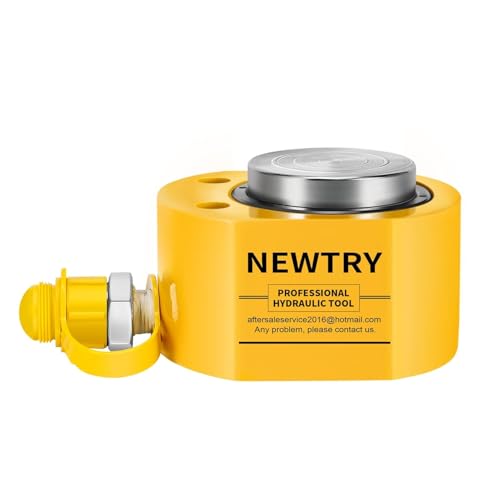 NEWTRY 10T Hydraulic Jack, 0.43" Low Profile Ram for Industrial Use