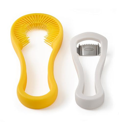 Chef’n Nesting Corn Tool Set, Corn Peeler and Desilker Brush, 2-in-1 Corn Silk Remover and Cob Stripper - style: Corn Tool Set