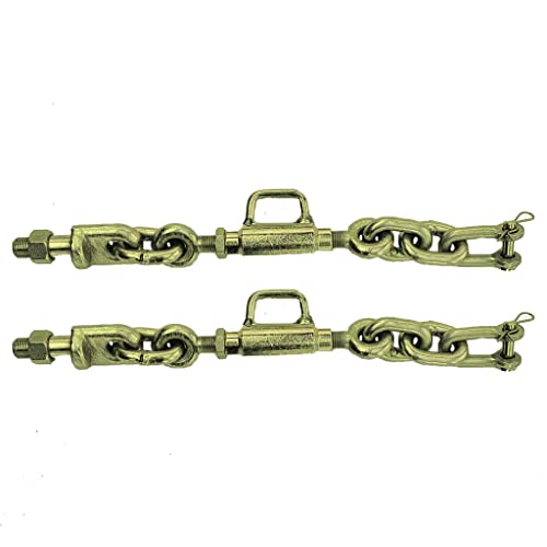 2 Three Point Hitch Sway Chains (Pair) - Yanmar & Kubota Tractor CAT1 Stabilizer Chains