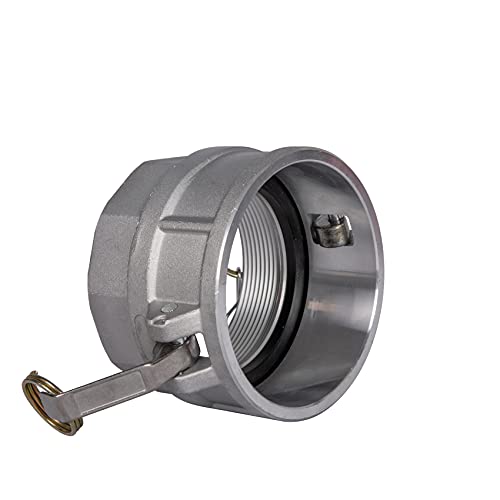 Aluminum Camlock Fittings (4" Type D) - Cam & Groove Hose Fittings, Female Coupler x Female NPT Thread Camlock Coupling (4'') - size: 4 Inch