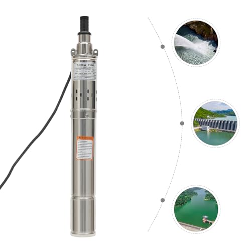 Deep Well Pump, Electric Submersible Bore Hole Deep Well Pump Stainless Steel Submersible Well Pumps Agricultural Irrigation Pump for Villages, Homes, Farms (115V 0.75KW 1HP 2.5M³/H 102M/334.65FT) - style: 115V 0.75KW 1HP 2.5M³/H 102M/334.65FT