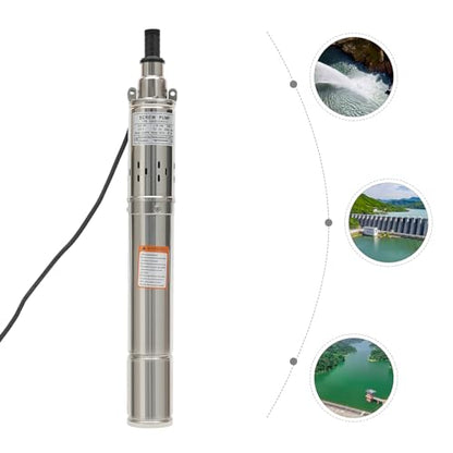 Deep Well Pump, Electric Submersible Bore Hole Deep Well Pump Stainless Steel Submersible Well Pumps Agricultural Irrigation Pump for Villages, Homes, Farms (115V 0.75KW 1HP 2.5M³/H 102M/334.65FT) - style: 115V 0.75KW 1HP 2.5M³/H 102M/334.65FT
