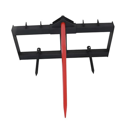 49" 3000lb Heavy Duty Attach Hay Bale Spear Skid Steer Tractor Loader Quick Tach