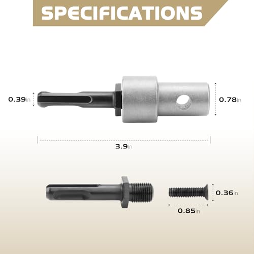 Earth Auger Drill Adapter for 1/2" SDS Plus Corded Cordless Drill