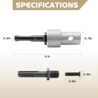 Earth Auger Drill Adapter for 1/2" SDS Plus Corded Cordless Drill