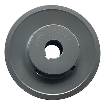 AK35-5/8 v Belt Pulley, 3.55 inch OD, 5/8 Inch Bore,Cast Iron Material, AK Single Groove Mechanical v-Belt Pulleys for "4L" or "A" or "3L" Belts,AK35X5/8 Pulley