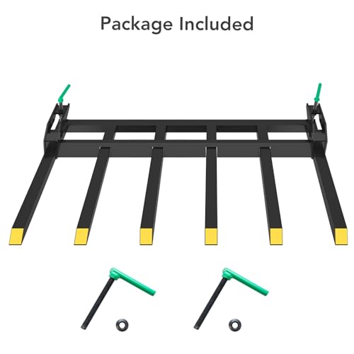Heavy Duty Clamp-on Debris Forks for 60" Loader Bucket – 4000 Lbs Capacity