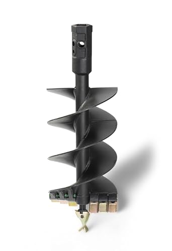 Compact 36" Industrial Duty Earth Auger, 2 in. Hex Drive, 12" Diameter, Interchangeable Standard Edges