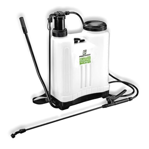 4‑Gallon Backpack Sprayer with 4 Nozzles – Manual Pump, 12 PSI, 66" Hose