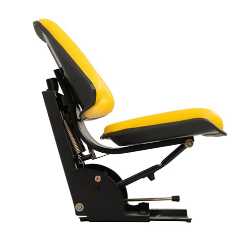 Yellow Tractor Suspension Adjustable Seat with Tilt Mechanism