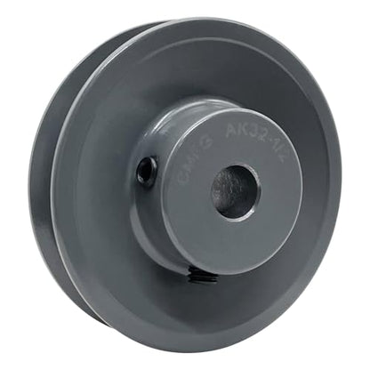AK32-1/2 v Belt Pulley,3.25 inch OD, 1/2 Inch Bore,Cast Iron Material, AK Single Groove Motor Pulley for "4L" or "A" or "3L" Belts,AK32X1/2 Pulley - size: 3.25 Inch OD,1/2 inch bore, style: 1 Groove