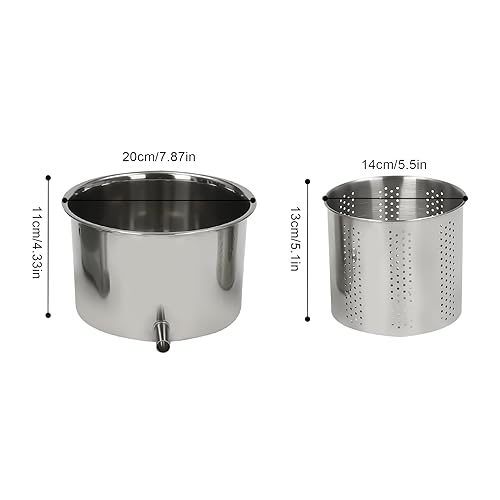 Fruit Wine Press, 0.8 Gal Manual Press Machine with Dual Stainless Steel Barrels, Ergonomic Design for Cider, Tincture, Cheese, Vegetables (3L) - size: 3L
