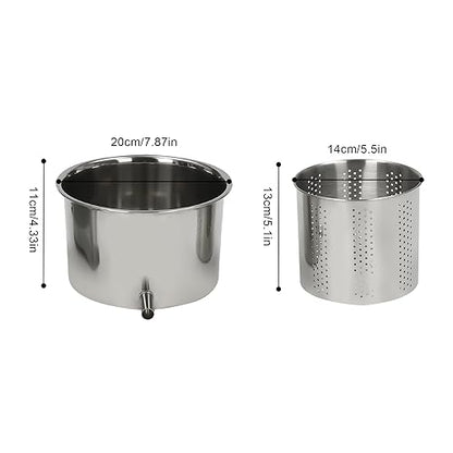 Fruit Wine Press, 0.8 Gal Manual Press Machine with Dual Stainless Steel Barrels, Ergonomic Design for Cider, Tincture, Cheese, Vegetables (3L) - size: 3L