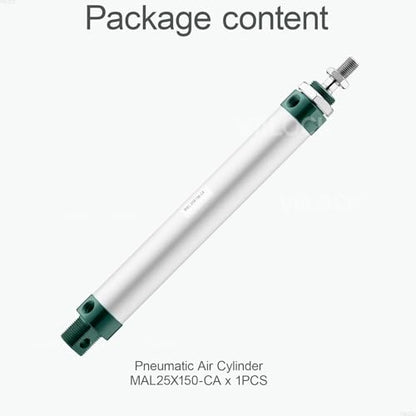 MAL25x150 Mini Air Cylinder 25mm Bore 150mm Stroke Double Acting - size: 25mm x 150mm