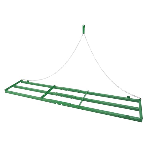 ALMULOO 8FT Landscape Drag Harrow, Heavy Duty Tow Behind Grader Rake with