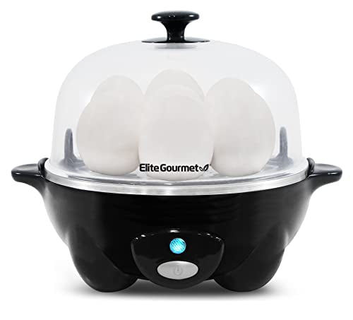 Elite Gourmet EGC-007B Rapid Egg Cooker, 7-Egg Poacher/Omelet Maker, Black - color: Black