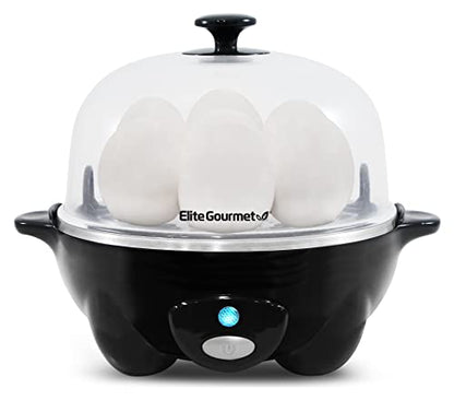 Elite Gourmet EGC-007B Rapid Egg Cooker, 7-Egg Poacher/Omelet Maker, Black - color: Black