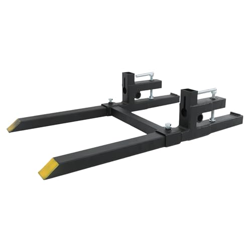 WFLNHB 43in Clamp on Pallet Forks, 2000lbs Quick Attach Bucket Fork