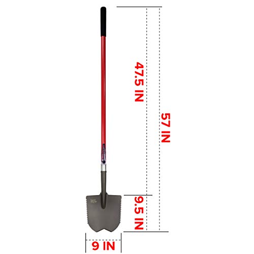 Root Slayer 23011 XL Caprock Garden Spade/Digger, Red - style: Caprock XL
